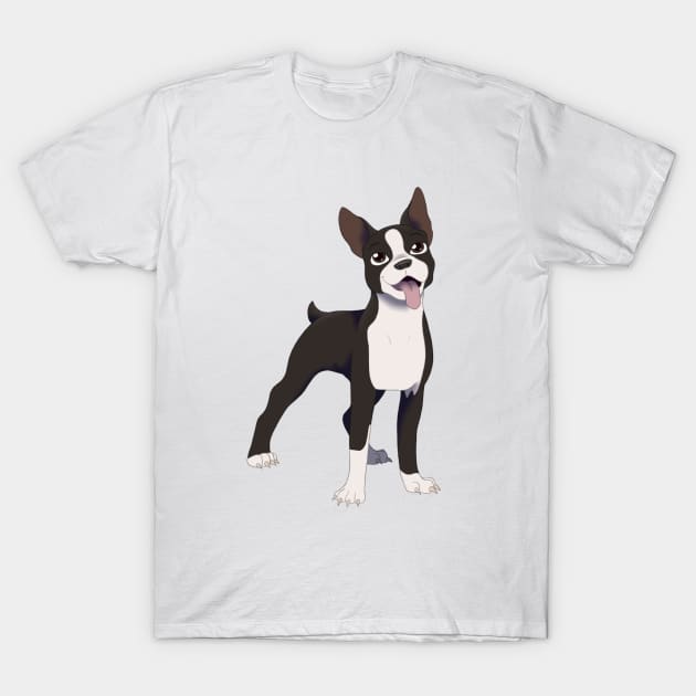 Boston Terrier T-Shirt by SkyBlueArts
